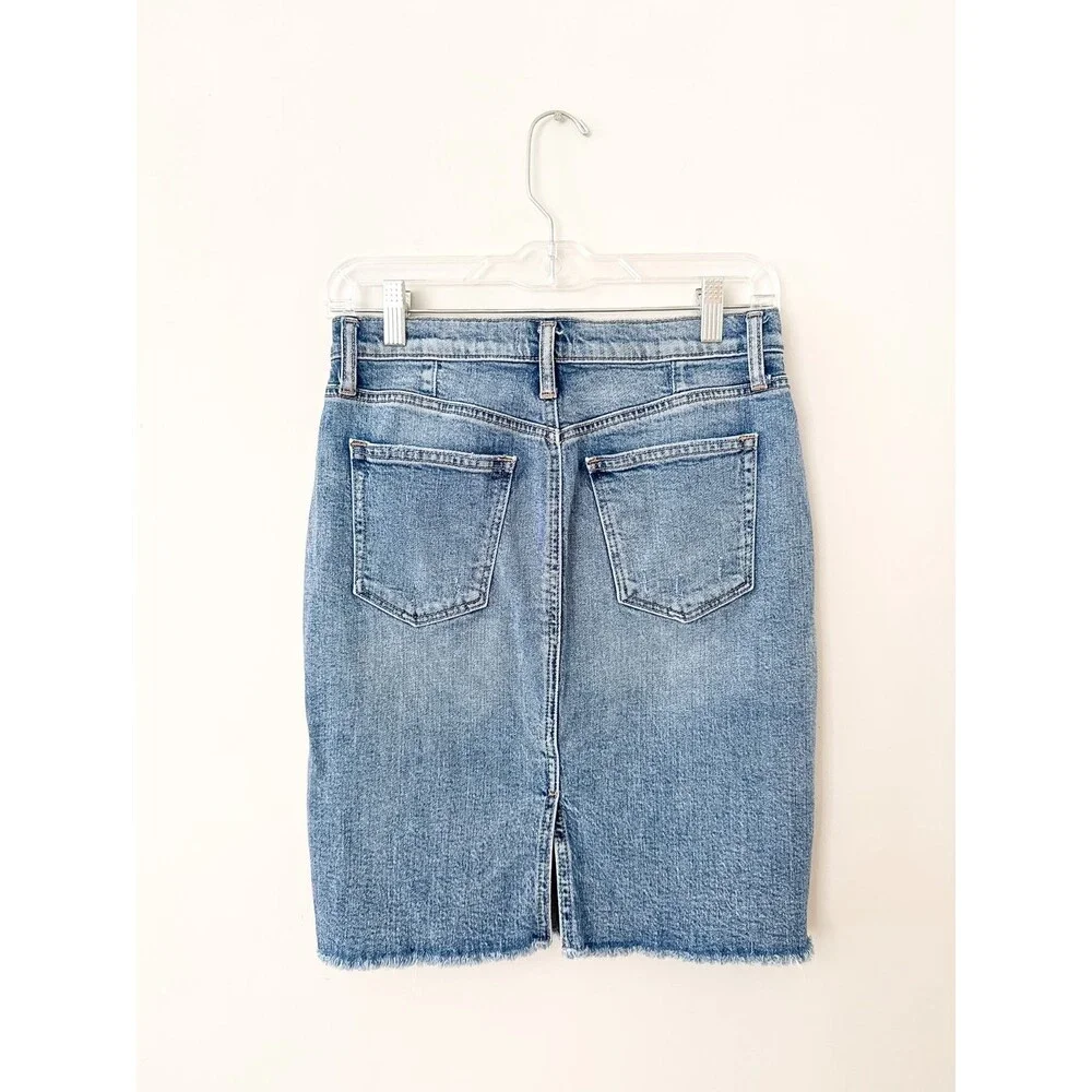 Y2K Silver Jeans Denim Skirt SZ 28 Low Rise 2000s Indie Sleaze Coquette Festival